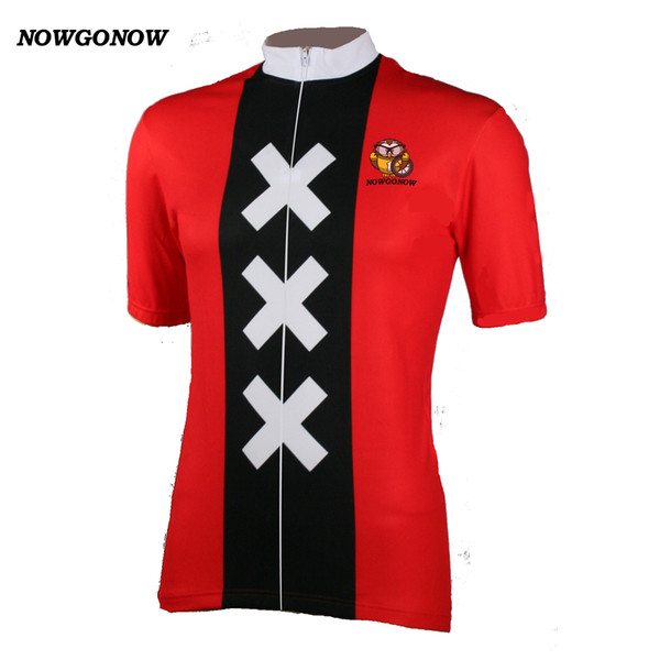 Wholesale HOT custom MEN cycling jersey X X X classic Retro red clothing bike wear MTB road pro racing team maillot ropa ciclismo NOWGONOW