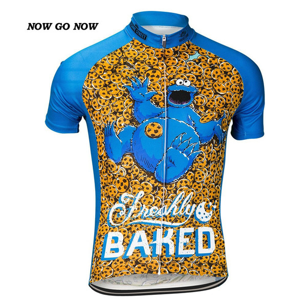 NOWGONOW Wholesale men hot cartoon 2017 cycling jersey tops clothing bike wear Mix Color Cartoon 10 style full zipper cool funny China