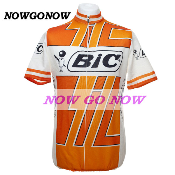 cycling jersey men yellow tour bic clothing bike wear nowgonow Retro Jersey summer pro racing ropa ciclismo mtb road bicicleta cool funny