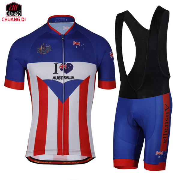 Australia Cycling Jerseys Short Sleeve Bike Bicycle Clothes 100% Polyester Cycling Shirt Quick Dry Cycling Clothing