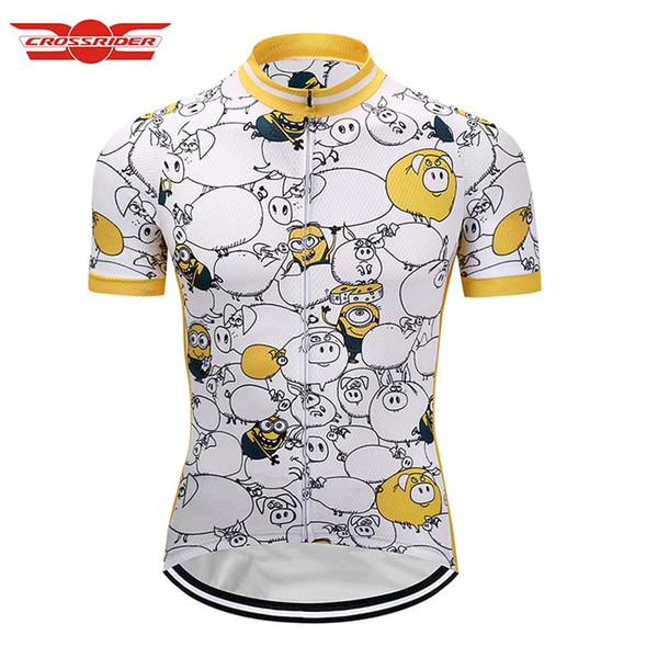 Crossrider 2017 hot Despicable Me Men Minions Cycling Jersey Funny Mtb Bicycle Clothing Bike Wear Clothes Short Hombre Verano Sportwear