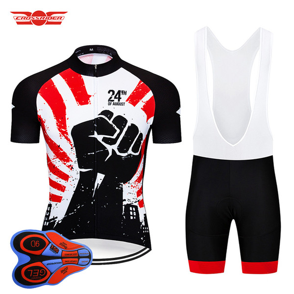 Crossrider 2018 Retro Cycling Jersey Set Mountain Bike Clothing Cycling Wear Bicycle Bike Clothes Ropa Ciclismo Mens Short Maillot Culotte