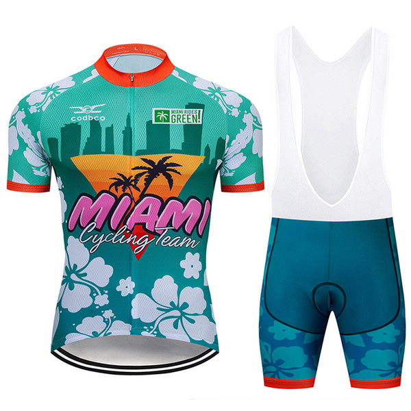 2019 Pro Team MIAMI Cycling Jersey 9D Set MTB Bike Clothing Ropa Ciclismo Bicycle Clothes Wear Men's Short Maillot Culotte