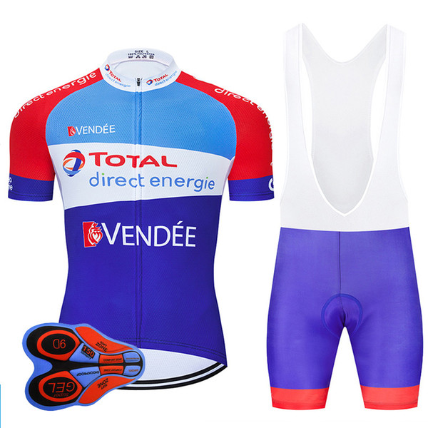 2020 Pro Team total direct energ Cycling Jersey 9D Bib Set Bicycle Clothing Ropa Ciclismo Bike Wear Clothes Mens Short Maillot Culotte