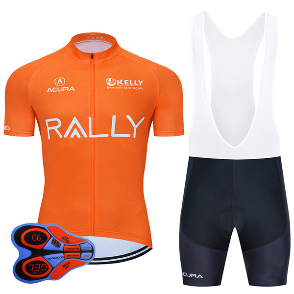 2020 Pro Team RALLY Cycling Jersey 9D Bib Set Bicycle Clothing Ropa Ciclismo Bike Wear Clothes Mens Short Maillot Culotte