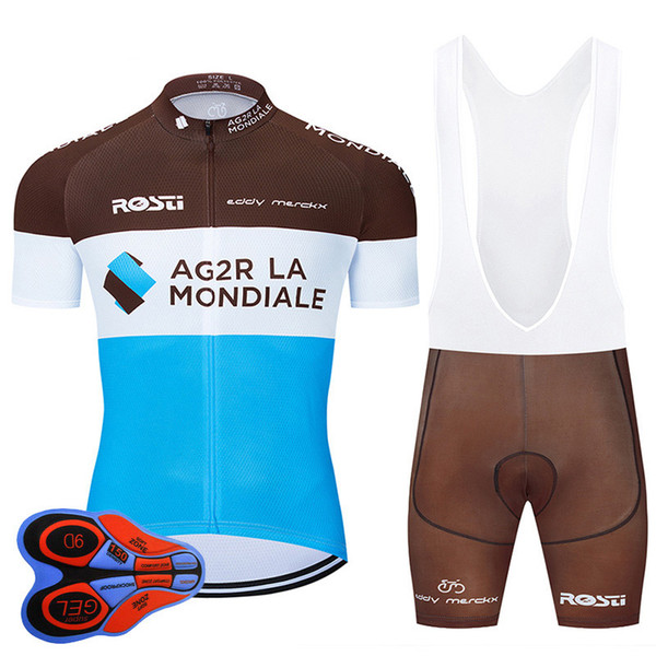 2020 Pro Team AG2R Cycling Jersey 9D Bib Set Bicycle Clothing Ropa Ciclismo Bike Wear Clothes Mens Short Maillot Culotte