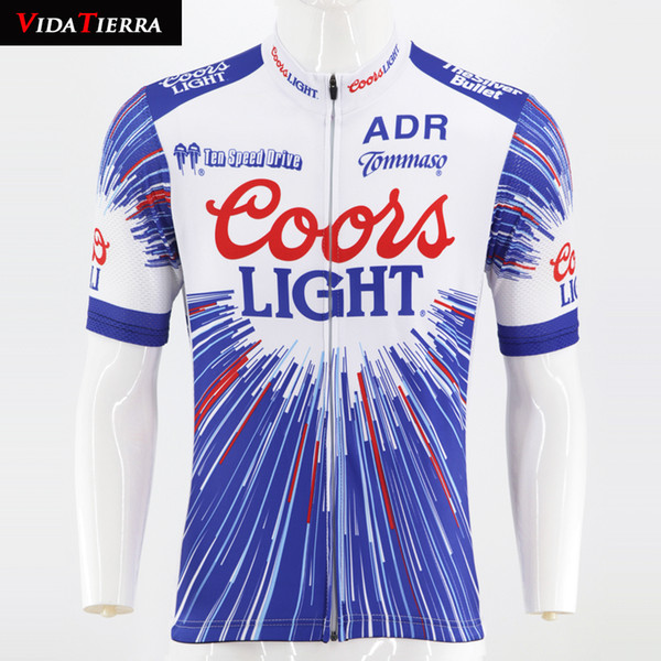 2019 VIDATIERRA cycling jersey white blue pro team Clothing downhill jersey go pro Outdoor sports classic cool ropa ciclismo Domineering