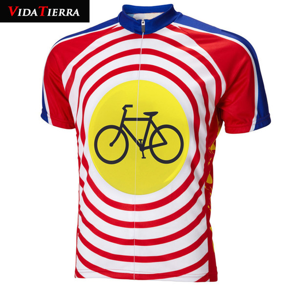 2019 men cycling jersey yellow red blue Bullseye cycling clothing Cartoon downhill jersey Maillot ciclismo Lovely funny lucky Summer cool