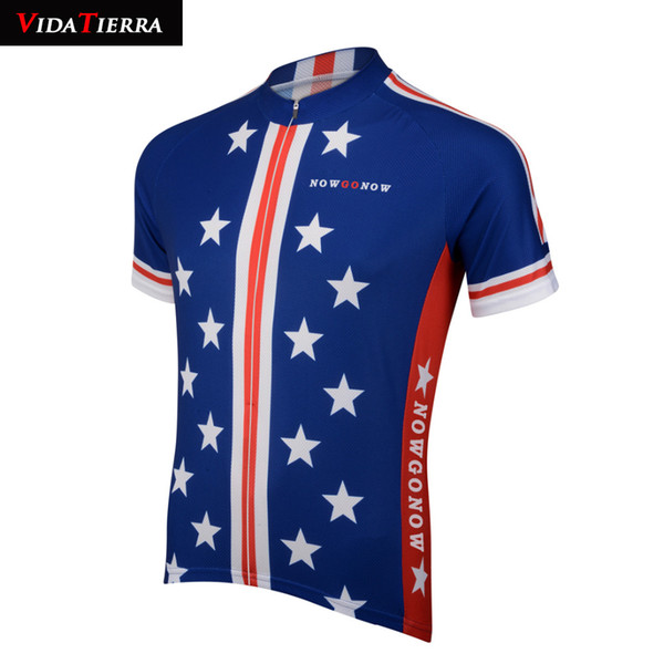 VIDATIERRA 2019 men cycling jersey Blue and white small stars cycling clothing pro racing team tops road mountain Triathlon cool can custom