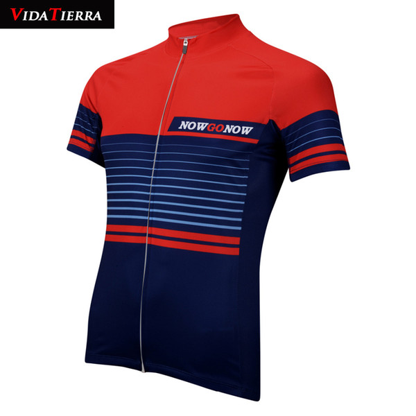 VIDATIERRA 2019 men cycling jersey red deep blue Simple lines bike jersey pro team MTB road tops pro team clothing summer Retro classic COOL