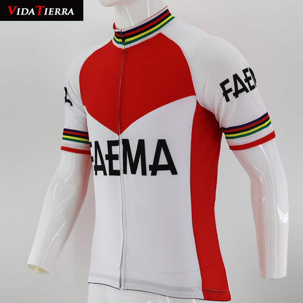 VIDATIERRA 2019 cycling jersey white Classical bike wear Support custom size logo Outdoor sports downhill jersey honour lucky classic Retro