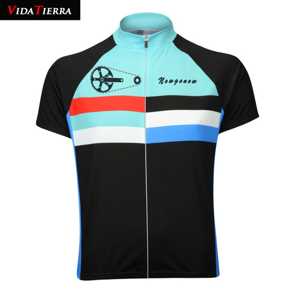 2019 VIDATIERRA men black cycling jersey Cartoon teeth and chains cycling clothing pro racing team Maillot ciclismo classic cool funny