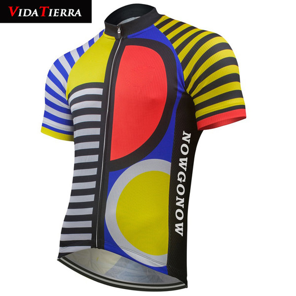 VIDATIERRA 2019 men pro racing team Colorful cycling jersey Retro team short sleeve downhill jersey Maillot ciclismo Outdoor sports Summer