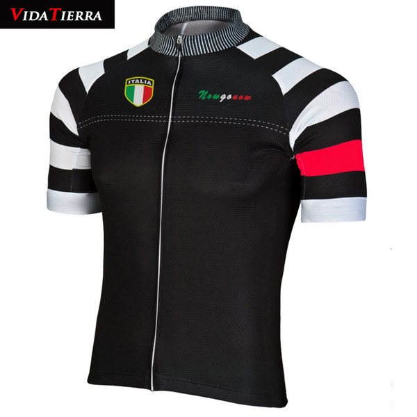 2019 VIDATIERRA men black red cycling jersey Italy national team pro racing team tops road mountain Short sleeve Retro honour Domineering