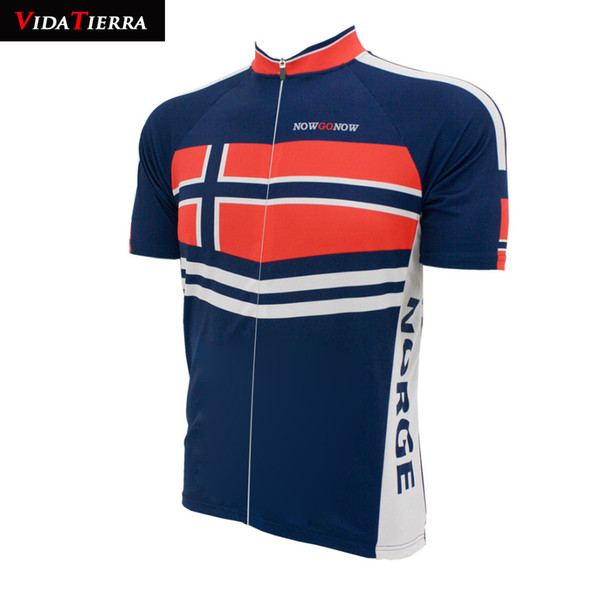 VIDATIERRA men 2019 Norway flag national team cycling jersey darkblue cycling clothing ropa ciclismo classic Simple style cool lucky cool