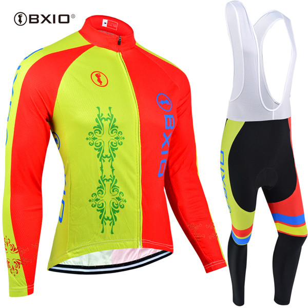 Brand Cycling Clothing BXIO Own Design Cycling Jerseys Set Winter Fleece And Autumn Breathable Quick Dry Bicycle Jersey BX-117