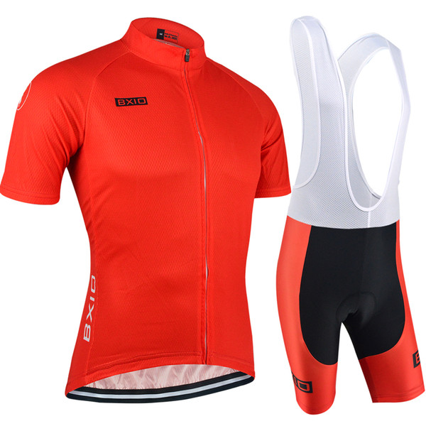 BXIO Brand New Arrival Cycling Jerseys Short Sleeve Red Cycle Jersey Sets Mountain Road Outdoor Sprot Cycling Clothes Ropa Ciclismo BX-088