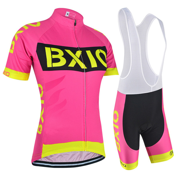 BXIO 2017 New Cycling Jerseys Pink Women Bicycle Clothing Hot Summer Indispensable Outdoor Sports Bike Clothing Ropa Ciclismo BX-147