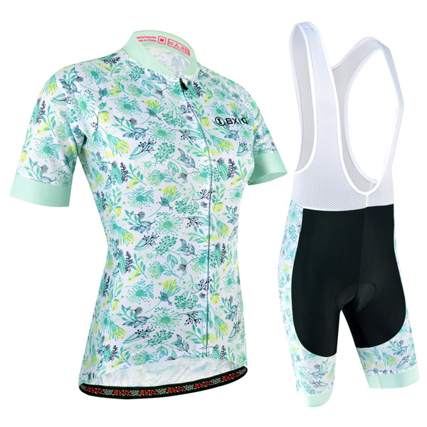 2018 BXIO Brand Women Cycling Clothing Summer Short Sleeve Cycling Jersey Sets Flower Pattern Bicycle Clothing Ropa Ciclismo Mujeres BX-174