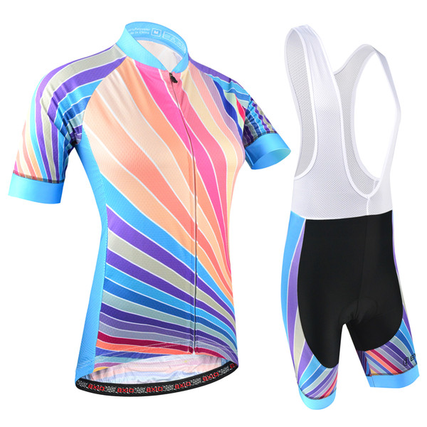 2018 Pro Team BXIO Brand New Style Cycling Jersey Female Beautiful Summer Bikes Clothes Colorful Short Sleeve Cool Cycling Clothing BX-193