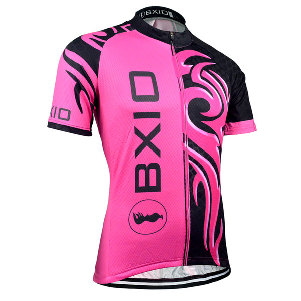 BXIO Brand Cycling Jersey Summer Short Sleeve Pink Bike Clothing Road Bike Breathable Bicycle Jersey Women Ropa Ciclismo BX-045