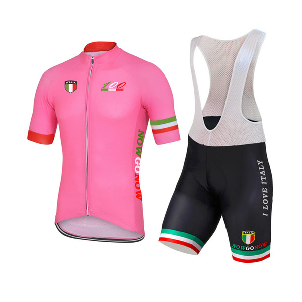 NEW Customized 2017 100 years Pink ITALY ITALIA mtb road RACING Team Bike Pro Cycling Jersey Sets Bib Shorts Clothing Breathing Air JIASHUO