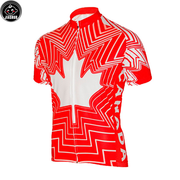 Classical Red Canada leaf NEW mtb road RACING Team Bike Pro Cycling Jersey / Shirts & Tops Clothing Breathing Air JIASHUO