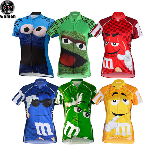 Multi Types Women Customized NEW Cartoon Funny Bike mtb road RACE Team Funny Pro Cycling Jersey Shirts & Tops Clothing Breathing Air JIASHUO