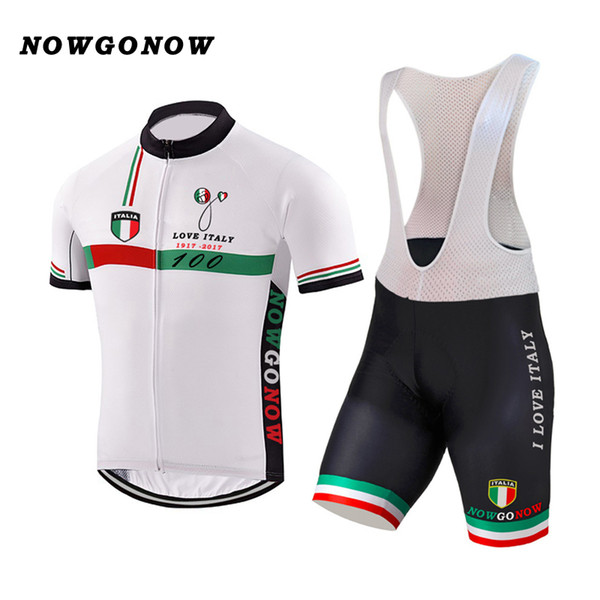 NEW Customized Hot 2017 JIASHUO White ITALY ITALIA mtb road RACING Team Bike Pro Cycling Jersey Sets Bib Shorts Clothing Breathing Air