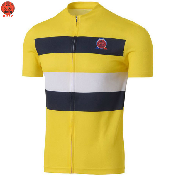 Yellow NEW 2017 France JIASHUO mtb road RACING Team Bike Pro Cycling Jersey / Shirts & Tops Clothing Breathing Customized