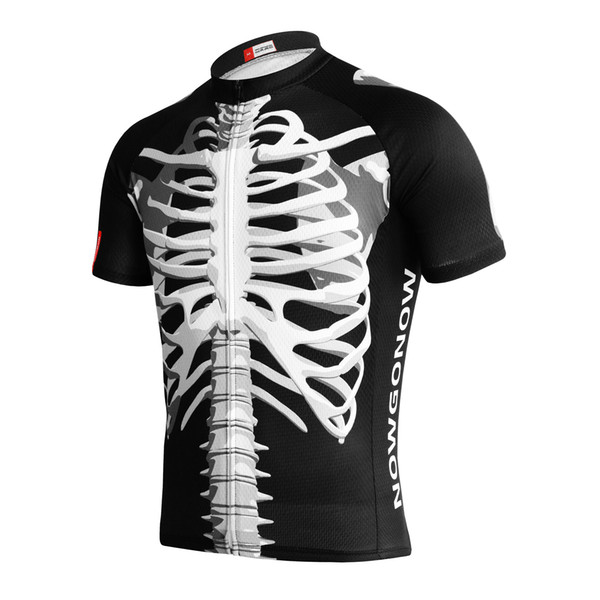 Customized NEW Hot 2017 SKULL white skeleton JIASHUO mtb road RACING Team Bike Pro Cycling Jersey / Shirts & Tops Clothing Breathing Air