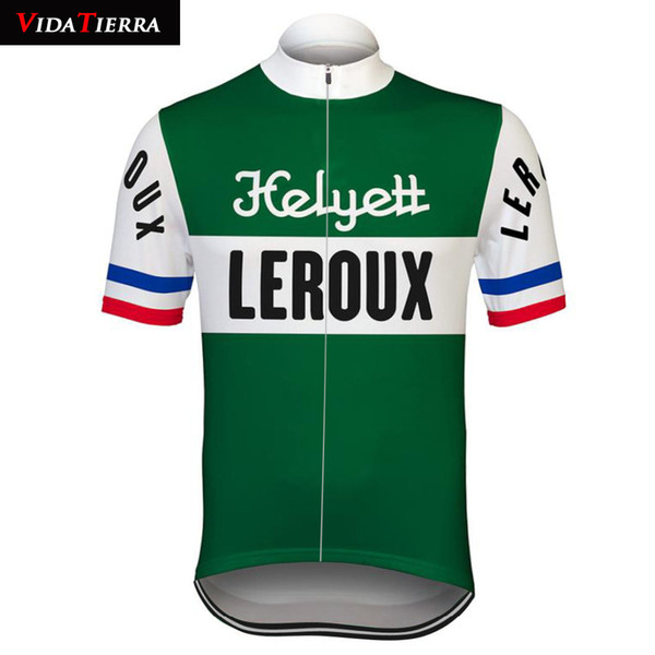 2019 VIDA TIERRA cycling jersey green Retro pro team racing leroux bicycle clothing Ciclismo classic Breathable cool Outdoor sports Retro