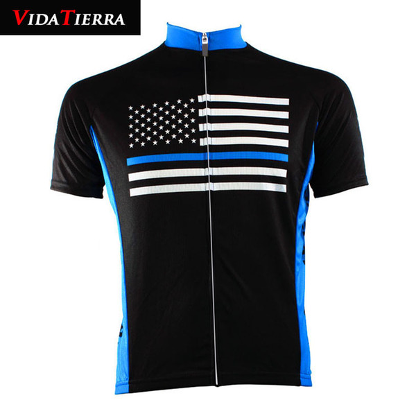 VIDATERRA 2019 men cycling jersey yellow black cycling clothing United States flag team road mountain short sleeve classic cool Domineering