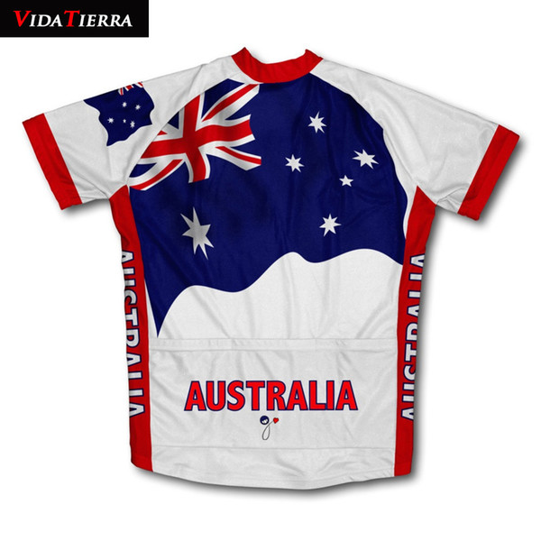 VIDATIERRA 2019 cycling jersey blue/white Australian Flag cycling clothing tops national team Map pattern classic lucky cool Fascinating