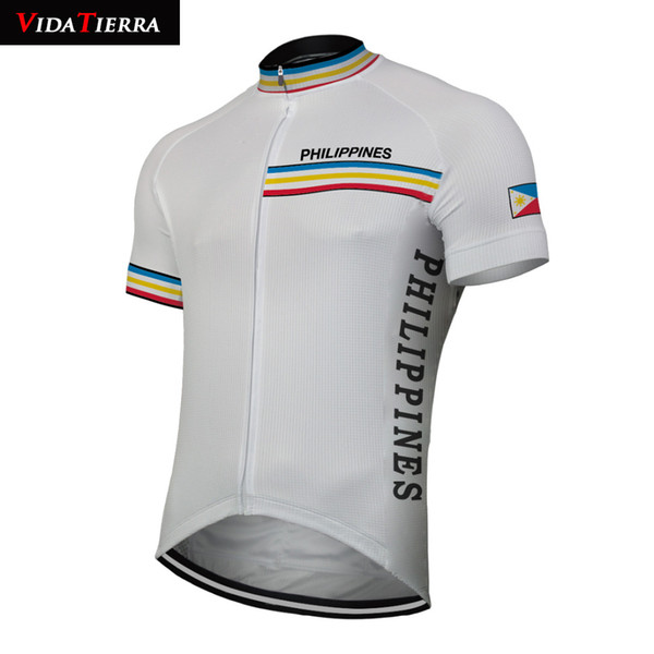 VIDA TIERRA 2019 men white Clothing national team Philippines Clothing Bike Wear pro MTB road Maillot Ropa Ciclismo tops winner honour cool