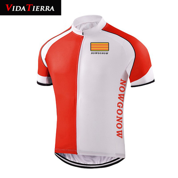 2019 VIDATERRA men cycling jersey Catalonia falg cycling clothing ropa ciclismo racing road mountain lucky I LOVE Catalonia Fascinating cool