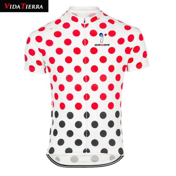 2019 VIDA TIERRA men cycling jersey red dots team maillot ciclismo Polyester pro racing road sport outdoor classic lucky The New mtb jersey