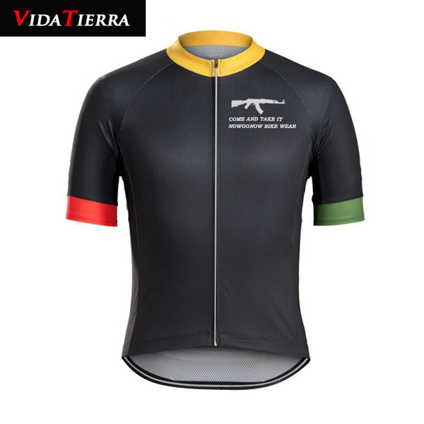 2019 VIDATIERRA men cycling jersey take it AK tops bicycle cool shirt black new road maillot ciclismo Summer funny cool Domineering classic