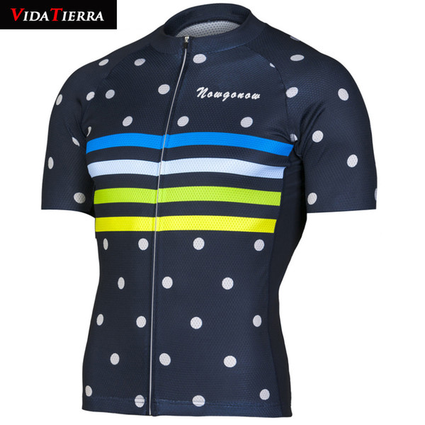 2019 VIDA TIERRA men cycling jersey white dots maillot ciclismo cycling clothing road sport outdoor pro racing team classic mtb jersey cool