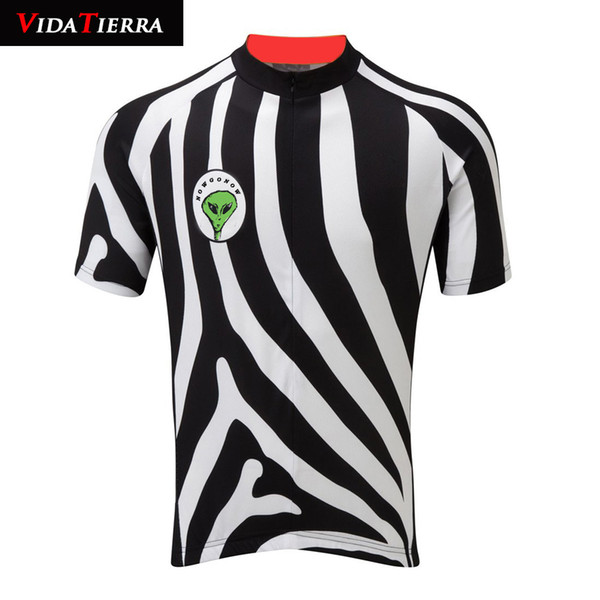 2019 VIDATERRA men cycling jersey Black and white stripes cycling clothing downhill jersey Maillot ciclismo funny strange cool classic