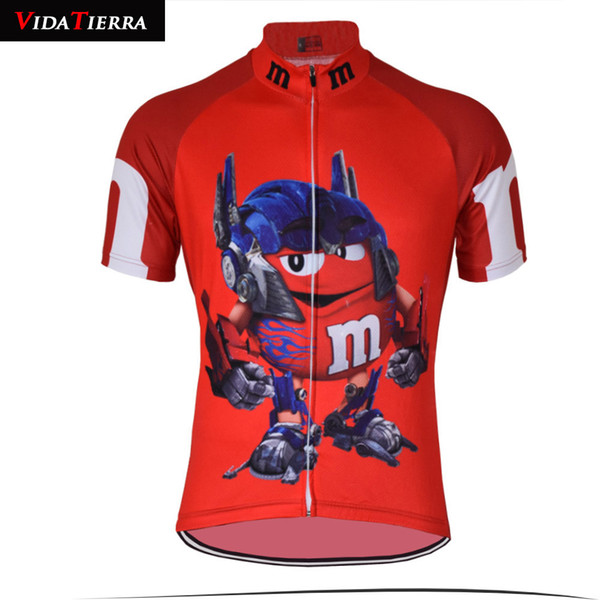 2019 men cycling jersey VIDATIERRA red bike clothing wear outdoor sports summer Cartoon ropa ciclismo maillot road mtb funny lucky Lovely