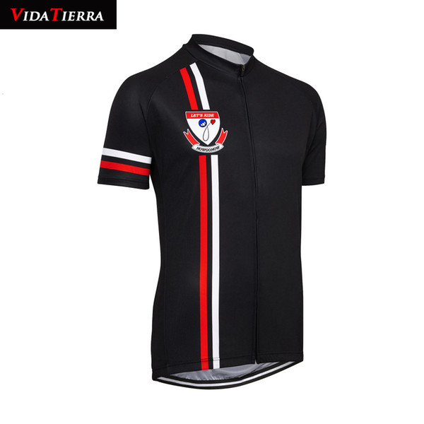 2019 VIDATIERRA men cycling jersey let's ride bicycle cool shirt black new road maillot ciclismo Summer classic cool lucky Domineering Retro