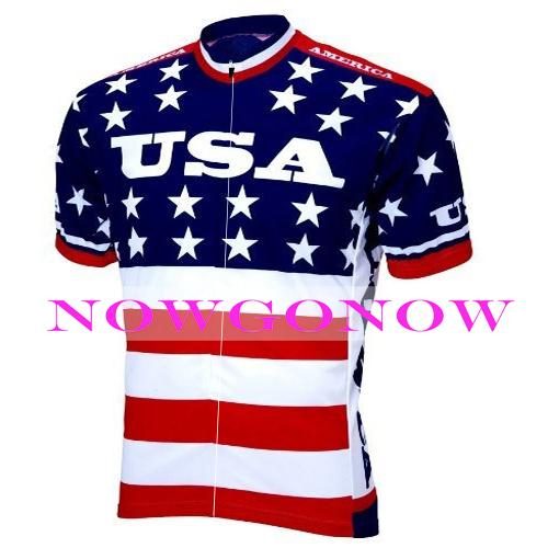 2016 cycling jersey USA United States America team bike clothing wear riding MTB road ropa ciclismo NOWGONOW bicyce full zip Polyester HOT