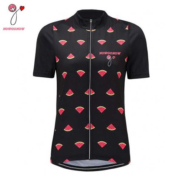 Woman 2017 watermelon cycling jersey black bike clothing wear pro racing riding MTB road ropa ciclismo cool NOWGONOW bicicleta funny