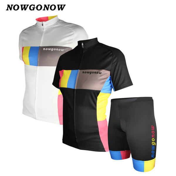 2017 women cycling jersey set team clothing bike wear summer white black colorful riding mtb road mountain NOWGONOW bike shorts