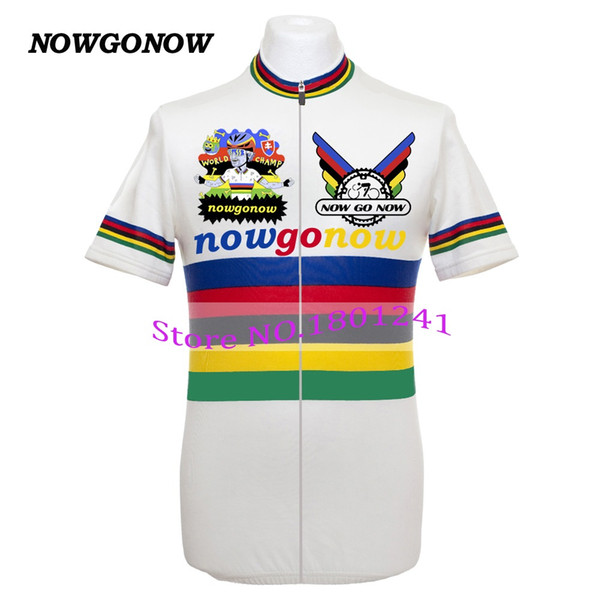 2017 cool cycling jersey men rainbow colorful clothing bike wear nowgonow funny Jersey summer pro racing ropa ciclismo mtb road bicicleta