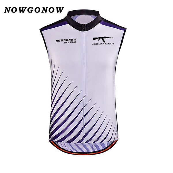 Men cycling jersey vest outdoor sport bike vest wear clothing custom Mountain Triathlon road sleeveless NOWGONOW Polyester come and take it