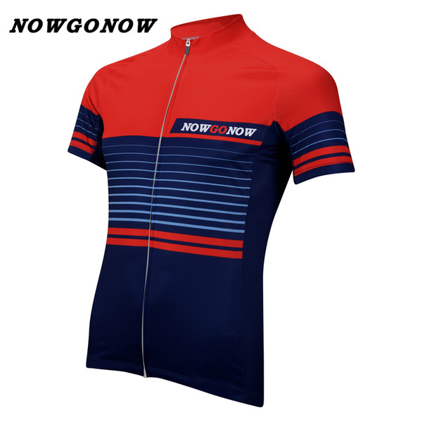 custom men 2017 cycling jersey pro team clothing bike wear red deep blue NOWGONOW tops bicycle racing road mountain Triathlon CHINA summer