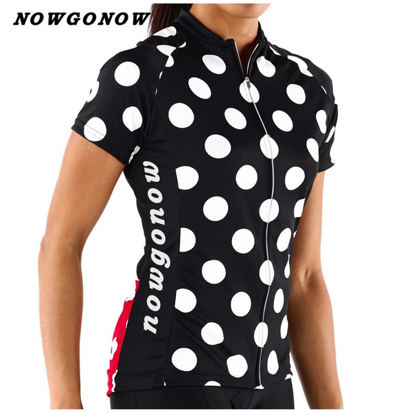 outdoor sports women cycling jersey summer black red white clothing bike wear lady girl Mountain road riding ciclismo Breathable NOWGONOW