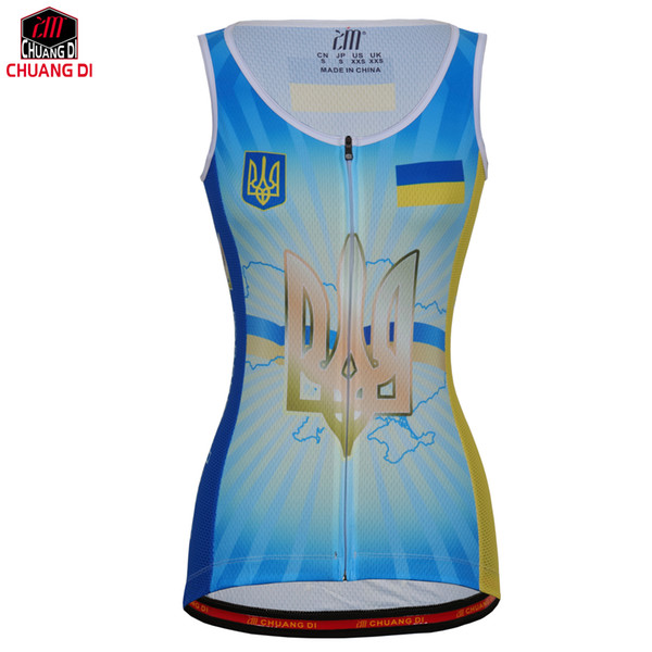 Ukraine Women Vest Sport Sleeveless Clothes Running Shirt Mesh Fabric Bike MTB Road Breathable Sportswear Top Cycling Vest